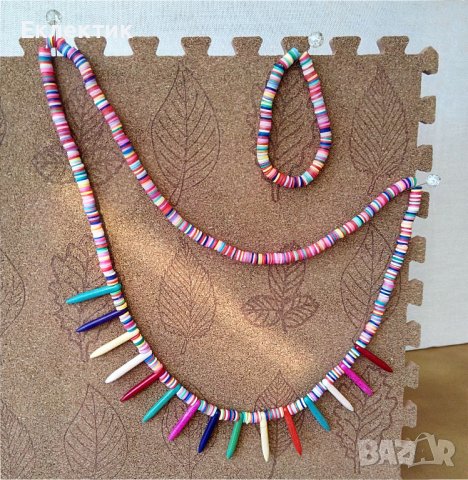 Слънчево настроение -- комплект гердан и гривна, снимка 4 - Бижутерийни комплекти - 28717901