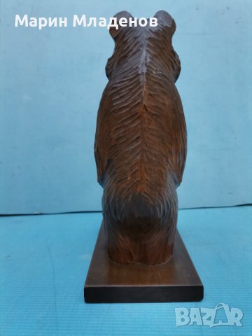Дървена мечка - дърворезба, снимка 4 - Декорация за дома - 39700736