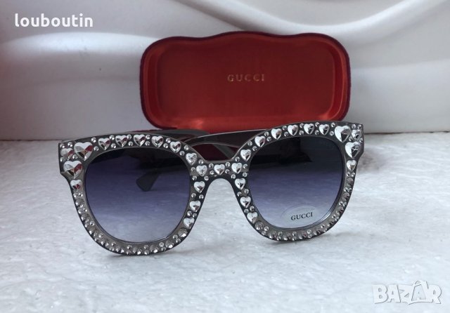 Gucci дамски слънчеви очила с камъни тип котка, снимка 11 - Слънчеви и диоптрични очила - 31091382