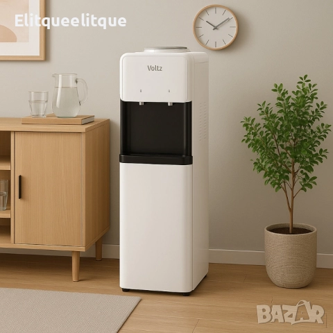 Диспенсър за вода Voltz , 85-420W\10°-90°С, с компресорно охлаждане, Бял