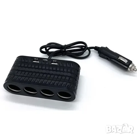 Разклонител за запалка с 4 гнезда 2 USB и Type-C порт 50 см, снимка 2 - Аксесоари и консумативи - 55863035