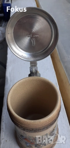 Колекционерска немска халба за бира с капак, снимка 6 - Антикварни и старинни предмети - 53336033