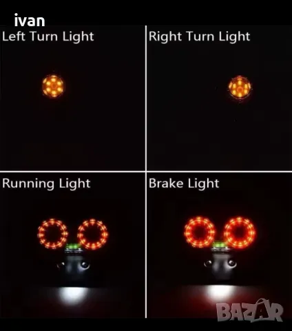 Стоп за мотор Automat, Стоп с вградени мигачи, Универсален, снимка 4 - Части - 50178158