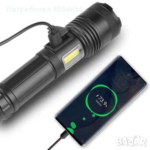 Мощен акумулаторен ръчен  фенер с много функции , BUL 2833, снимка 4 - Къмпинг осветление - 50948143