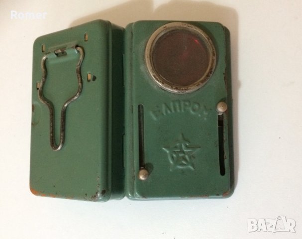 Старо фенерче с цветни филтри Елпром и стара батерия Никопол, снимка 4 - Антикварни и старинни предмети - 31178298