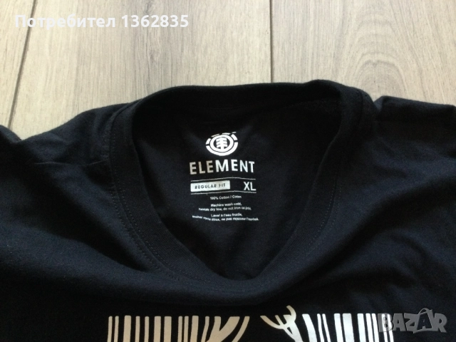 НОВА оригинална черна памучна фланела блуза ELEMENT размер XL от САЩ, снимка 3 - Блузи - 51897186