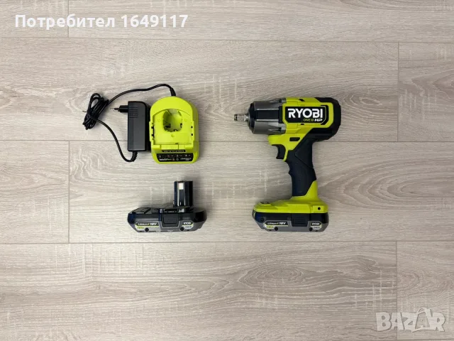 Акумулаторен гайковерт ½ Ryobi RIW18X с 2 батерии и зарядно[700/900nm], снимка 2 - Винтоверти - 55791934