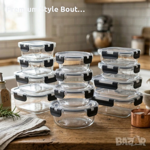 Комплект от 12 стъклени кутии за храна Termoli - дълготрайна свежест на храната