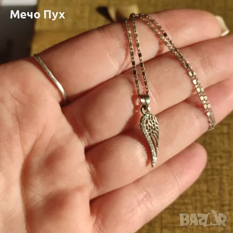 Сребърен синджир с висулка (329), снимка 4 - Колиета, медальони, синджири - 49051425