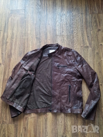 Страхотно мъжко кожено яке BLUPEL , естествена кожа, размер 2XL, снимка 8 - Якета - 52844423