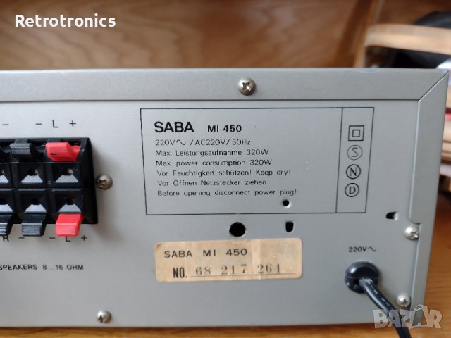 Saba MI-450 Special Class A Sigma Series, снимка 9 - Ресийвъри, усилватели, смесителни пултове - 39633651