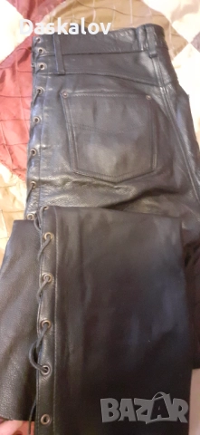 Продавам кожени панталони, снимка 3 - Панталони - 51710082