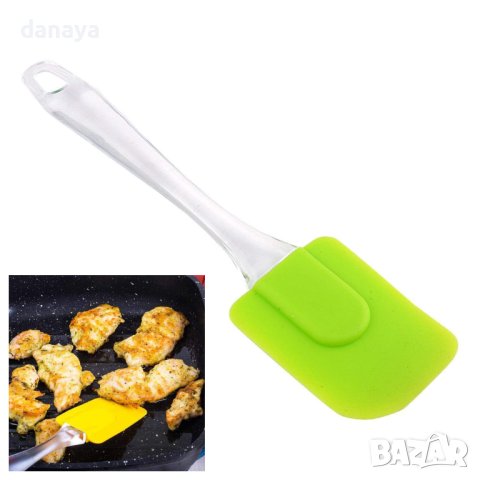 2279 Кухненска силиконова шпатула лопатка с прозрачна дръжка