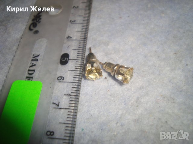 МИНИАТЮРНИ КРАСИВИ ПОСРЕБРЕНИ ОБЕЧКИ с ЦВЕТЕН ФАСЕТ - КРИСТАЛ 24750, снимка 2 - Обеци - 36629242