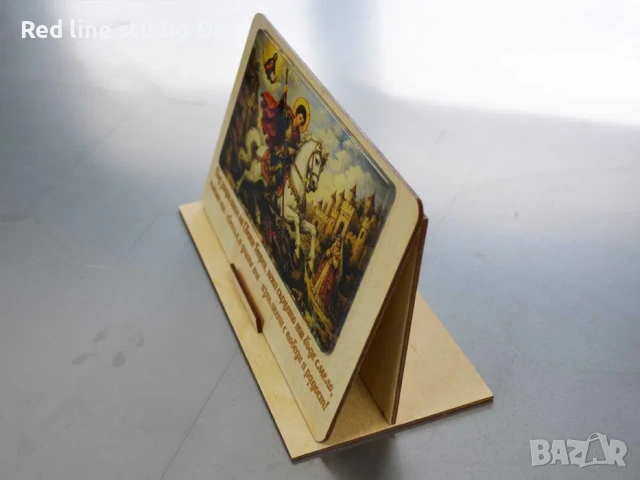Дървен дисплей с до четири Ваши снимки и гравирано послание, снимка 4 - Арт сувенири - 53812008