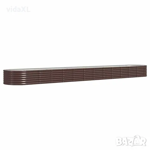 vidaXL Градинска повдигната леха поцинкована стомана кафяво（SKU: 318940）