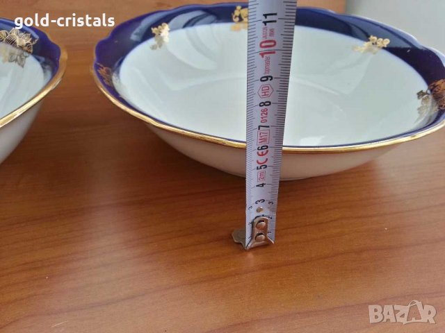 Сервиз руски порцеланови чинии кобалт с позлата , снимка 15 - Антикварни и старинни предмети - 24078952