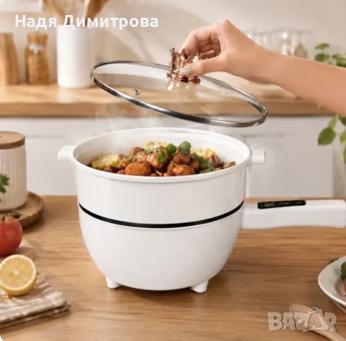 Многофункционален електрически тиган, снимка 2 - Съдове за готвене - 56524245