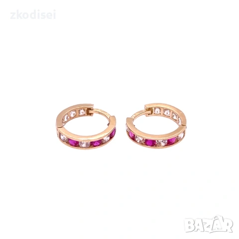 Златни обеци 1,49гр. 14кр. проба:585 модел:37686-5, снимка 2 - Обеци - 54169250