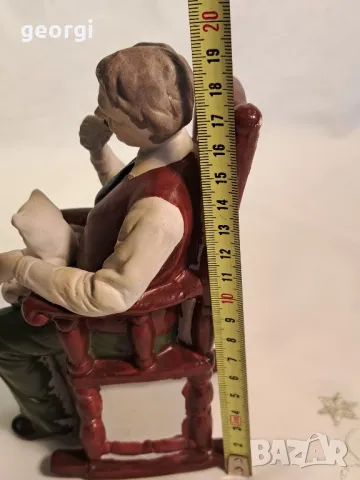 ретро керамична статуетка старец 23/4, снимка 7 - Статуетки - 49332233