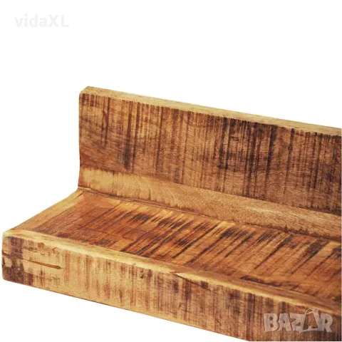 vidaXL Полица за стена от солидно дърво – 2 броя, снимка 2 - Етажерки - 56146314