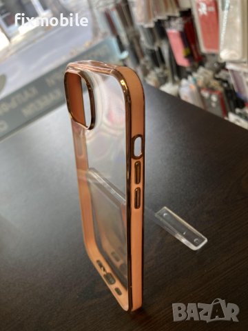 Apple iPhone 14 Прозрачен кейс с кант, снимка 3 - Калъфи, кейсове - 38481792