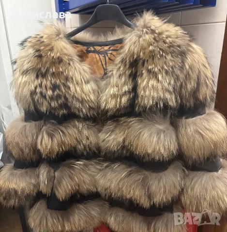 Палто естесвен косъм лисица