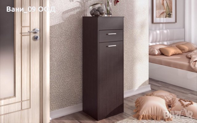 Скрин/тоалетка с шкаф, чекмедже и огледало, снимка 5 - Тоалетки - 42064596