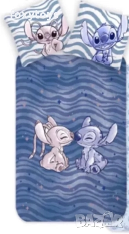 Детски спален комплект от две части Стич / Lilo and Stitch 100×135 cm, 40×60 cm, снимка 12 - Спално бельо и завивки - 48465025