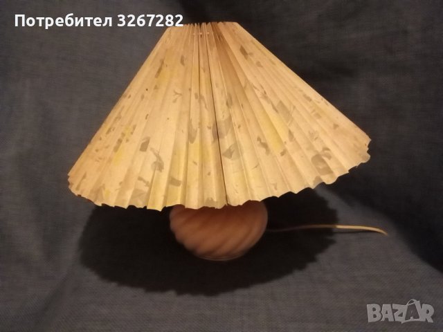 Лампа,Настолна, Абажур Платнен, Основа Керамика, снимка 7 - Настолни лампи - 42871846