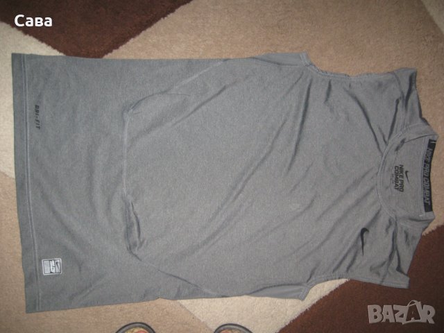 Тениска NIKE- PRO COMBAT   мъжка,Л-ХЛ, снимка 2 - Спортни дрехи, екипи - 37430715