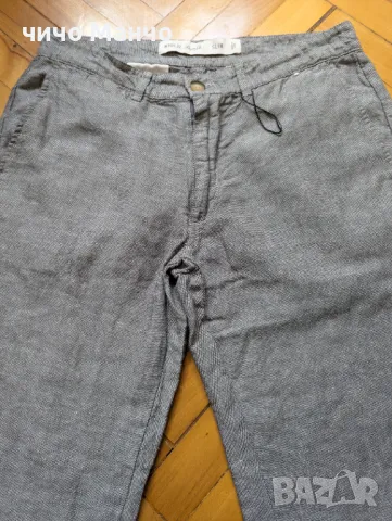 Нов Мъжки панталон W30 лен/памук, снимка 4 - Панталони - 41787767