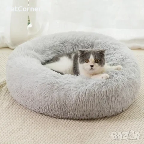 Пухено кръгло легло за котки и кучета - КОД 3164