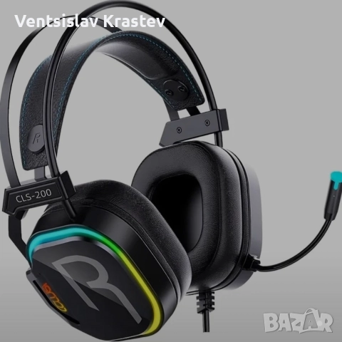 Headset With Microphone | COLUSI CLS-200 RGB Gaming Headset, снимка 2 - Слушалки за компютър - 52652117