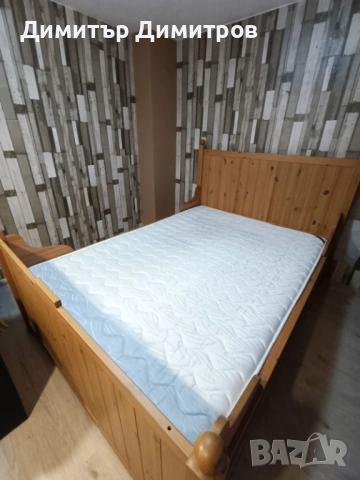 Двойно легло + матрак + подматрачна рамка и 4 шкафа, снимка 2 - Спални и легла - 54167033