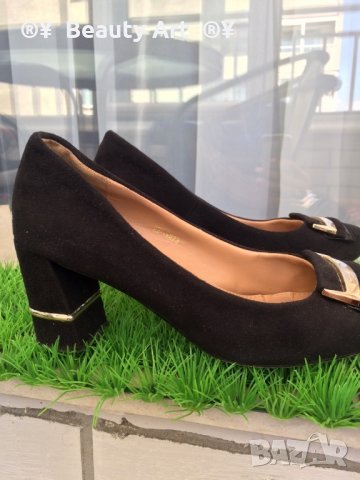 Елегантни велурени обувки - G. FARINI, размер36/37 , снимка 5 - Дамски обувки на ток - 30409065
