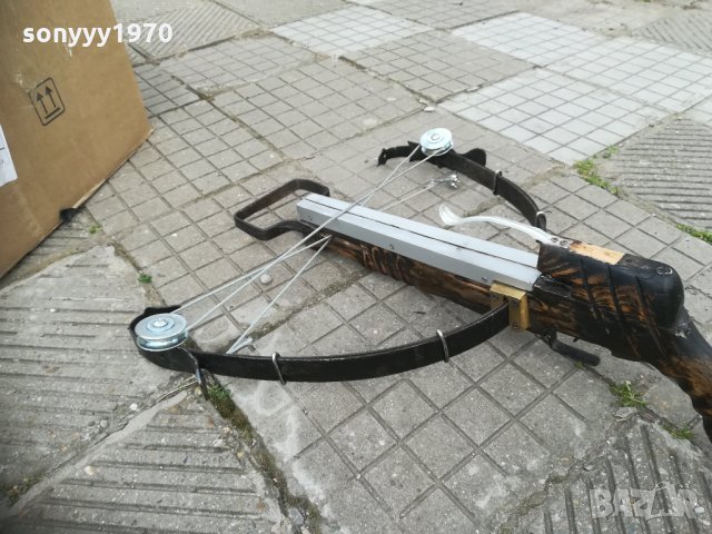 арбалет дърво/метал-84х52см-антик 0903211756, снимка 12 - Антикварни и старинни предмети - 32098168