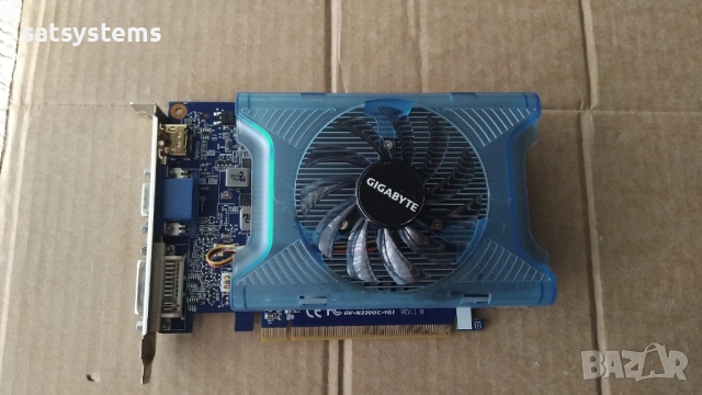 Видео карта NVidia GeForce Gigabyte GT220 HDMI 1024MB GDDR3 128bit PCI-E