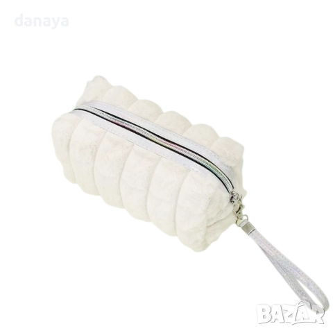 5982 Пухкав несесер за козметика и грим мека чантичка с цип и дръжка, снимка 3 - Портфейли, портмонета - 51797282