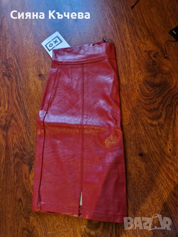 НОВО! Дамска кожена пола, снимка 3 - Поли - 42910728
