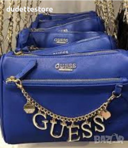 Оригинална чанта на GUESS синя, снимка 11 - Чанти - 37894340
