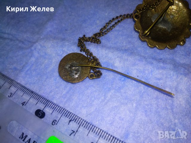 19в ВЪЗРОЖДЕНСКА РЯДКА БОГАТО ОРНАМЕНТИРАНА ДВОЙНА БРОНЗОВА ЗАБОДКА БРОШКА ЕТНО НАКИТ За НОСИЯ 34409, снимка 17 - Антикварни и старинни предмети - 39677495
