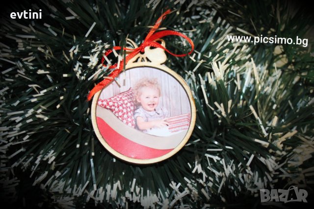 Коледна украса за елха с Ваша снимка, снимка 3 - Декорация за дома - 30925850