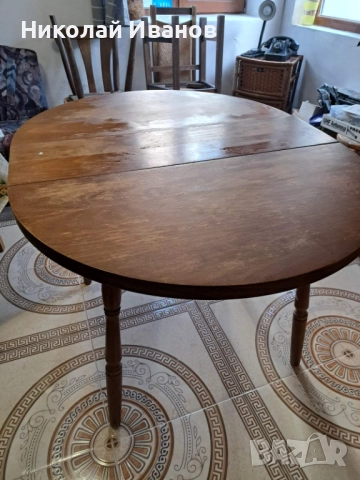 Дървена маса от естествен материал, снимка 1