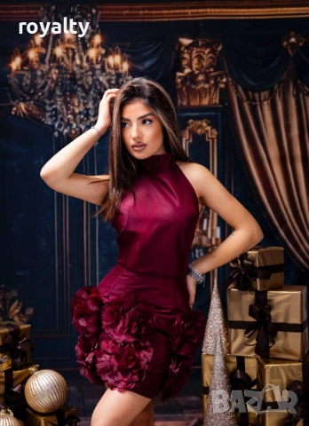 Официална Червена Дамска Рокля , снимка 5 - Рокли - 52884875