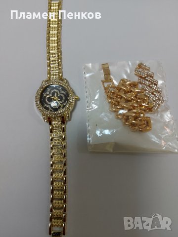 Луксозни кварцови ръчни часовници комлект с гривна, снимка 4 - Дамски - 44261897