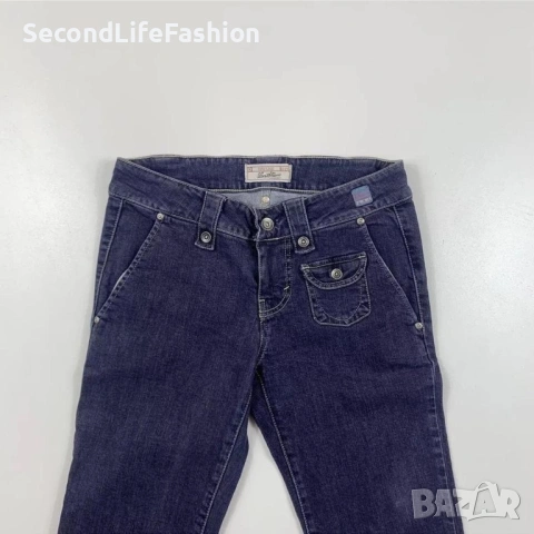Дамски дънки Levi’s Strauss Straight Signature с цип, размер 28, сини Levis, снимка 3 - Дънки - 53349629