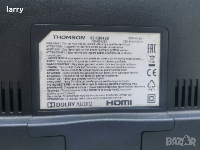 Телевизор THOMSON 32HB5426 на части