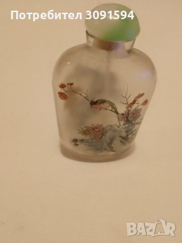    китайска бутилка за емфие е направена от стъкло, вътрешната повърхност е изрисувана с графики на , снимка 14 - Антикварни и старинни предмети - 42794527