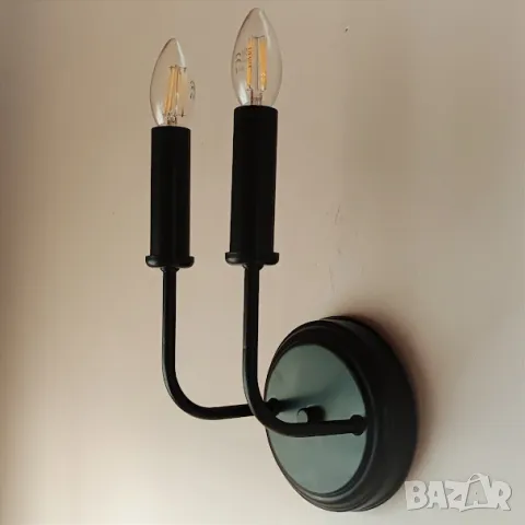 Модерен класически висящ полилей тип свещ /метал с дърво / 6 рамена, снимка 5 - Полилеи - 47424196